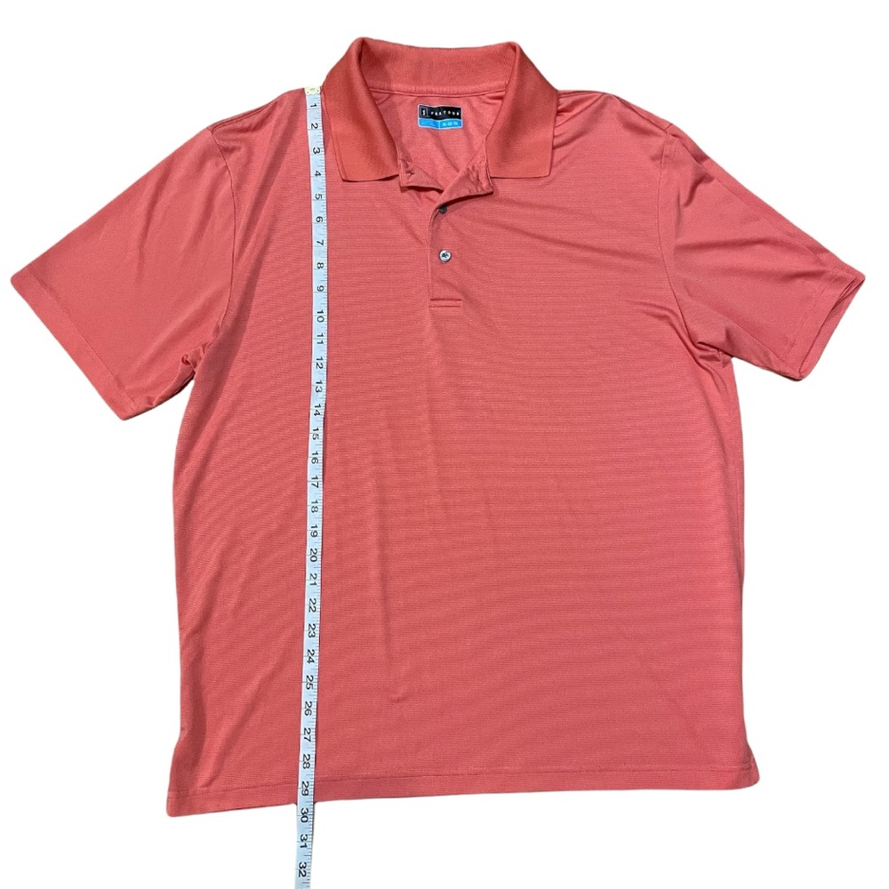 Mens Short Sleeve Paradise Pink Salmon Polo Golf Shirt